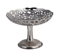 A Chinese export silver pedestal sweet dish by Hung Chong & Co., Shanghai (HC and a chop mark),