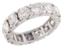 A diamond eternity ring, the band set throughout with brilliant cut diamonds, approximately 6.00