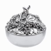 An Italian silver coloured over resin covered grape bowl, post 1968 Florence control mark, .800