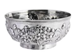 A Chinese export silver circular small bowl by Wang Hing & Co., Hong Kong, Canton & Shanghai (WH,