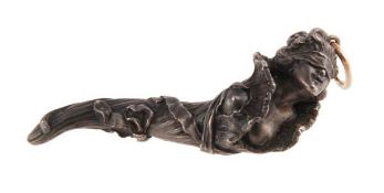 An Italian silver fob-chain ornament or pendant by Vittorio Emanuele Centonze, Naples, applied