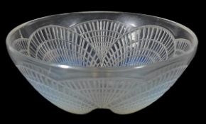 Coquilles No. 2, a Rene Lalique opalescent glass bowl, engraved mark ?R. LALIQUE FRANCE, No. 3201?,