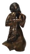 Jean-Louis Landraud (b. 1956) La mere et l?enfant, a bronze sculpture, signed in the maquette,