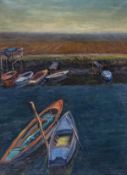 ARR - Vittorio Felisati (1912-2004), Boats at Riposo, Oil on canvas , Signed and dated lower right,