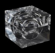 Alessandro Albrizzi (1934-1994), a lucite (perspex) cube ice bucket, circa 1970, with a swivel
