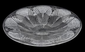 Oeillets, a Lalique clear and frosted glass bowl (coupe), designed 1932, engraved ?Lalique France?,