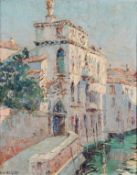 H.E. Wagner (20th century), A venetian view, Oil on board, Signed lower lef, 40.5 x 32cm (16 x 12
