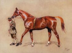 Cecil Aldin (1870-1935), ?Quality?: Horse and trainer, Colour reproduction, Signed in pencil lower