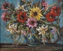 ARR - Rowland Suddaby (1912-1973), Still life of flowers in a vase, Oil on canvas, Signed lower