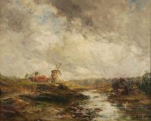 John Falconar Slater (1857-1937), A river landscape with a windmill; A river landscape with