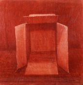 ARR - Harry Holland (b.1941), Composition of a box, Sanguine chalk, Signed lower right, 120 x 120cm