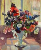 ARR - Gladys Vasey S.W.A., A.RC.A. (fl.1932-1942), Spring flowers in sunlight, Oil on board, 61 x