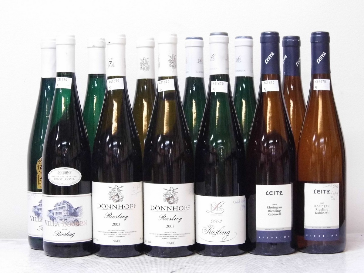 Riesling 2003 Donnhoff Nahe 3 bts Rheingau Riesling Kabinett 2003 Leitz 3 bts Dr L Riesling 2002 Dr