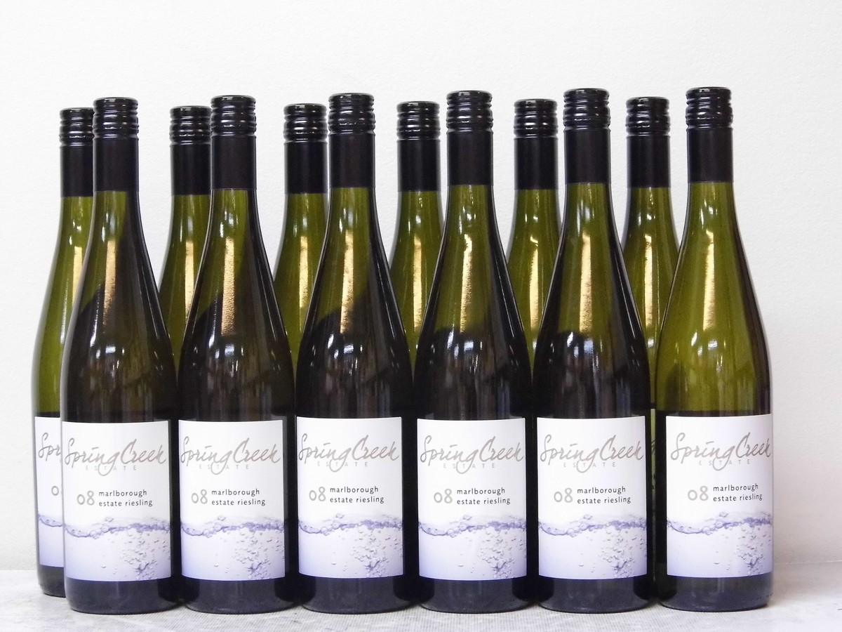 Spring Creek Riesling 2008 Marlborough 12 bts This lot is in bond. If bought in bond, no excise