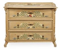 Two similar painted pine chests of drawers in Continental 18th century style, 20th century, the