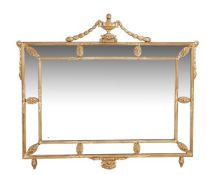 A gilt composition framed rectangular mirror in George III style, of recent manufacture, 97cm