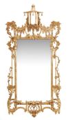 A gilt framed wall mirror in George III style, of recent manufacture, 165cm high, 82cm wide