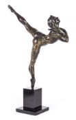 Enzo Plazzotta (1921-1981), Nadia Nerina, Bronze with green/brown patina, Stamped and numbered 5/