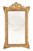 A gilt composition framed rectangular wall mirror in French 18th century style, 20th century, with