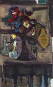 ARR - Zvi Mairovich (1911-1974), Still life with flowers, Oil on board, Signed in Hebrew and