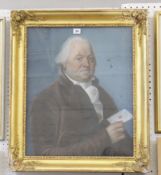 Late 18th/Early 19th Century British School Portrait of a gentleman Pastel on paper laid onto