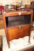 A Georgian mahogany pot cupboard 73cm high, 52cm wide