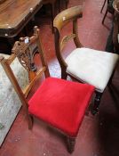 A mixed lot of nine dining chairs to include a pair of Victorian balloon back mahogany chairs