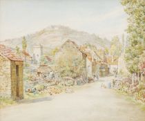Thomas Matthews Rooke (1842-1942) St. Pere sous Vézelay Watercolour Signed, inscribed and dated
