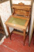 An Edwardian rosewood and inlaid desk 54cm wide  Best Bid