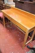 A pine dressing table, a set of four 19th Century mahogany chairs with X-frame back and another, a