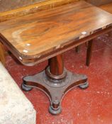 A William IV goncalo alves tea table 92cm wide