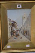 Joseph Harold Swanwick (1866-1929) `Rue El Halfaouie` Watercolour Signed lower left Titled to
