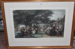 After William Powell Frith and engraved by William Holl `English Merry-making in the Olden Time`