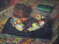 H Portal Still life of a bowl of fruit Oil on canvas Signed lower right 45 x 59.5cm