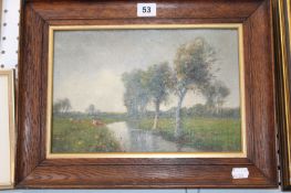 George Boyle (1842-1930) River landscapes with cattle A pair, oil on canvas board Each c.20.5 x 30.