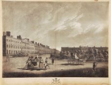 Robert Pollard (1755-1838) - View of Hanover Square; View of Grosvenor Square, a pair, etchings with