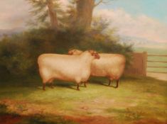 Henry Strafford (19th century) - Two rams Oil on canvas 46 x 61 cm (18 x 24 in) Exhibited: Paris