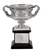 The Thornton Challenge Trophy, a silver copy of the Warwick vase by Edward...  The Thornton