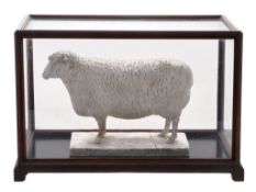 Imported Southdown ewe, a plaster model of a ewe, circa 1854  Imported Southdown ewe, a plaster