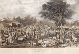 After George Garrard - Wobourn Sheepshearing, etching and aquatint, by M. N. Bate, Morris, and