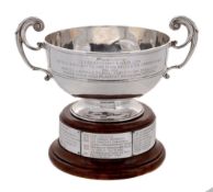 The Longhurst Trophy, a late Victorian silver twin handled cup by Daniel &...  The Longhurst Trophy,