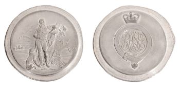 Royal Agricultural Society, obverse and reverse strikings in lead for the...  Royal Agricultural
