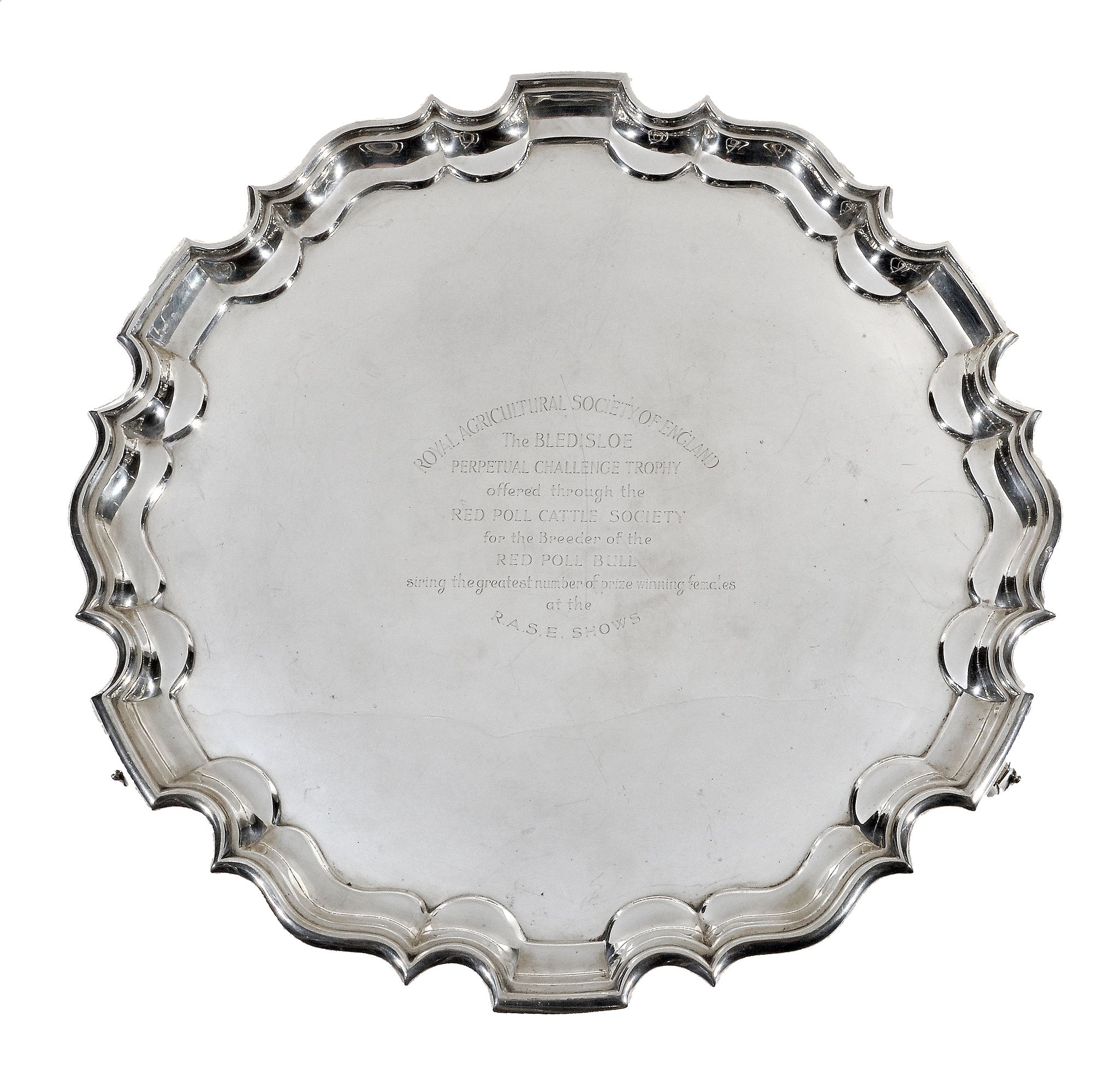 The Bledisloe Perpetual Challenge Trophy, a silver shaped circular large...  The Bledisloe Perpetual