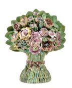 A Bow porcelain model of a bouquet of flowers, circa 1760, 16cm high  A Bow porcelain model of a