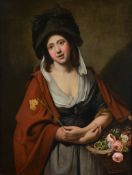 After John Zoffany, R.A. - The Flower Girl Oil on canvas 91.5 x 71 cm. (36 x 28 in) Provenance: ex-