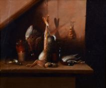 Circle of Benjamin Blake - Still life of game, with hare Oil on canvas 26 x 31 cm. (10 1/2 x 12 in)