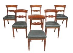 A set of twelve George IV mahogany dining chairs, circa 1825  A set of twelve George IV mahogany