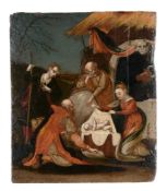 Greco-Venetian School (16th Century) - The Nativity Oil on panel 26 x 22.5 cm. (10 1/4 x 8 7/8 in)