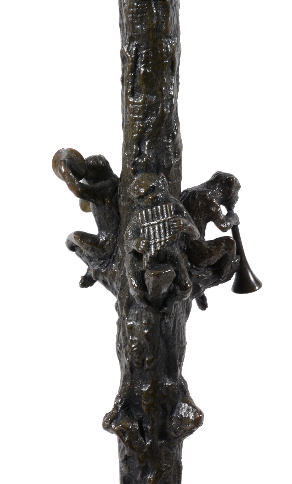 Christophe Fratin, , a pair of patinated bronze four light candelabra  Christophe Fratin, (French, - Image 4 of 6