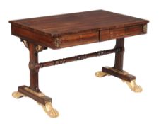 A Regency rosewood library table, circa 1815  A Regency rosewood library table  , circa 1815, with